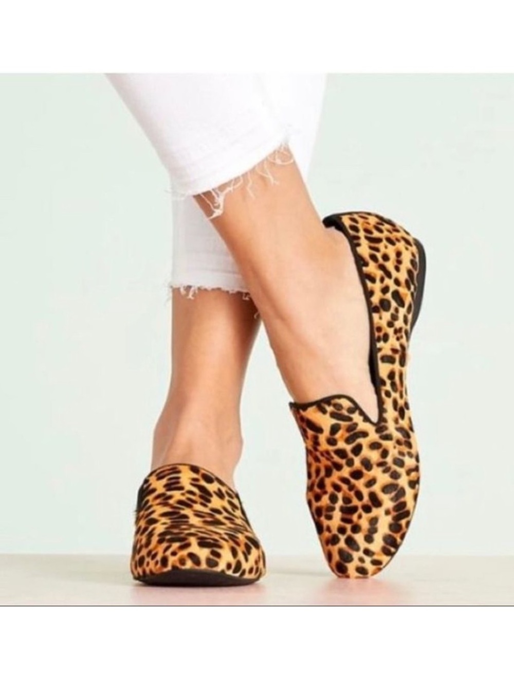 Birdies The Starling Loafer Dyed Calf Hair in Leopard Print Size 7.5 - Picture 2 of 14